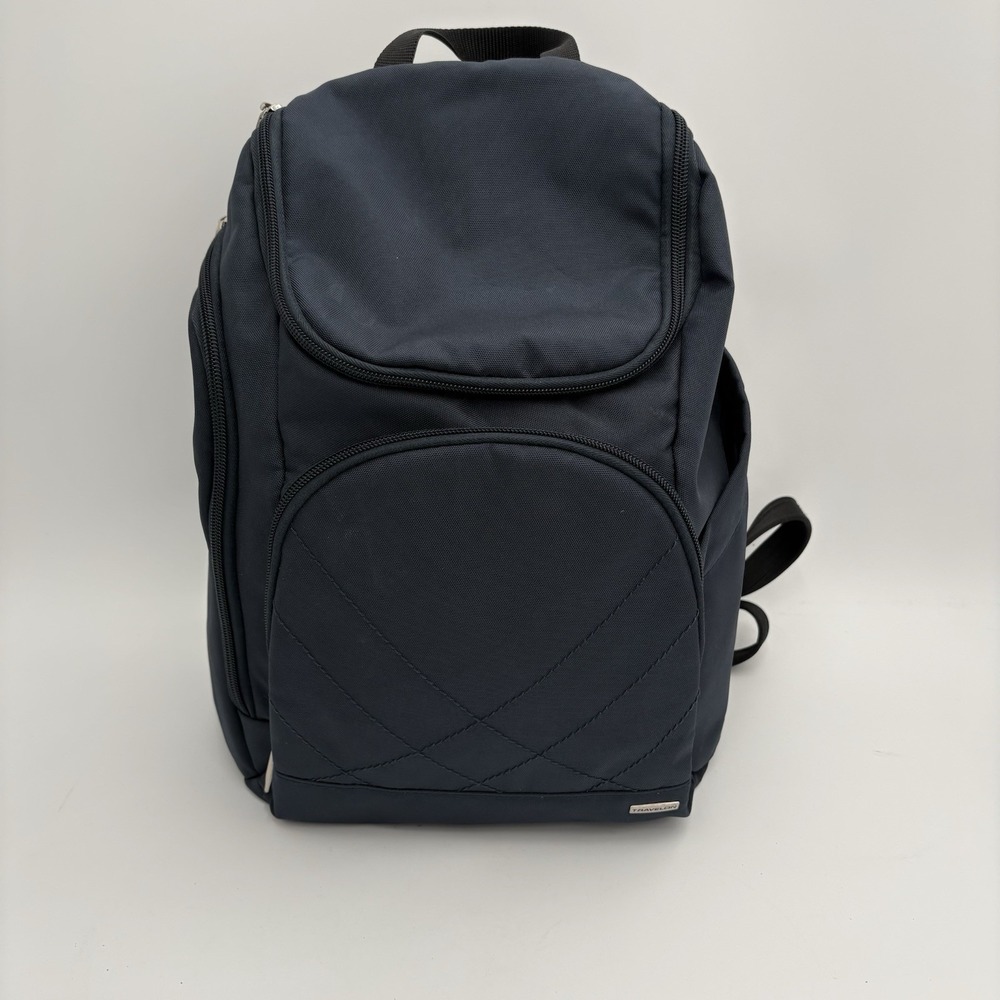 Travelon 5 Point Anti-Theft Security Backpack Dark Blue Nylon GUC